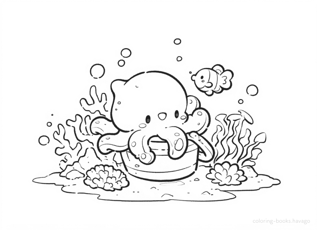 Octopus Coloring for kids | Havago