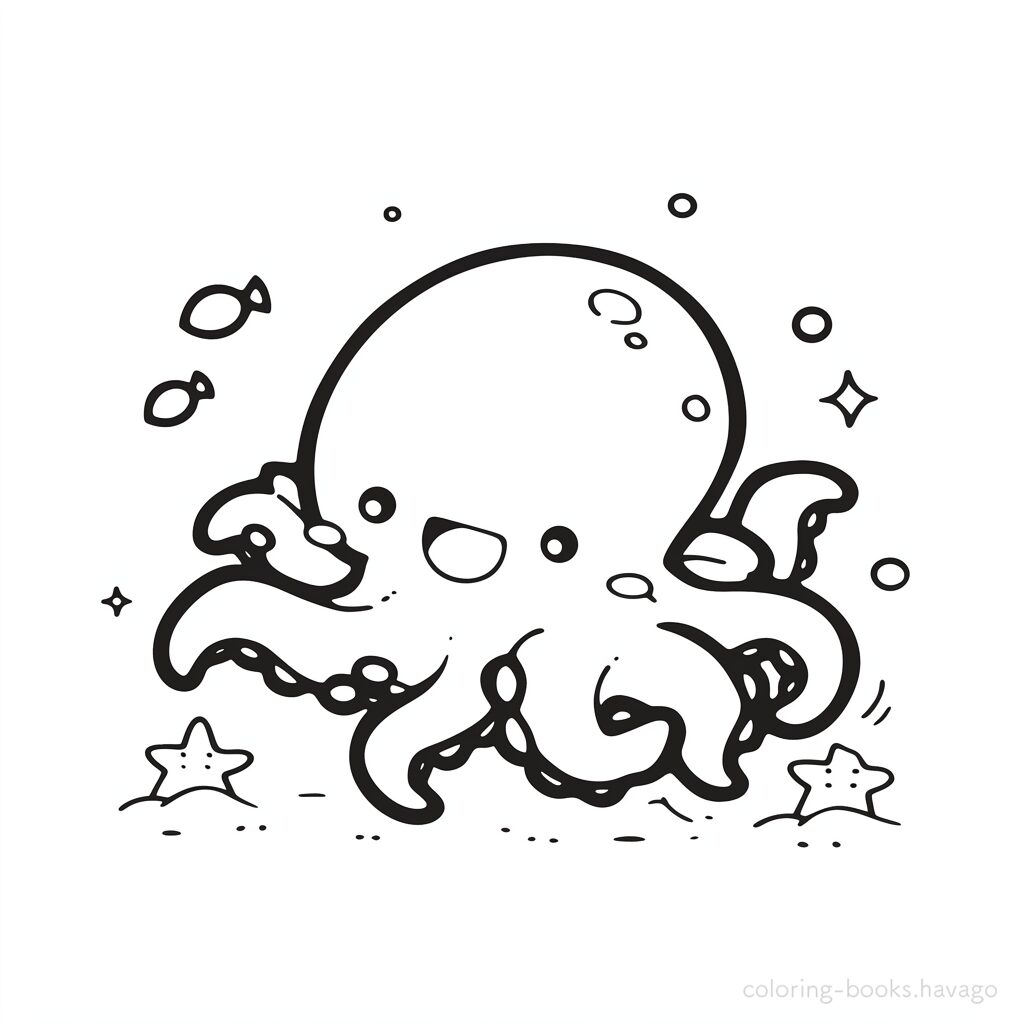 Octopus Coloring for kids | Havago