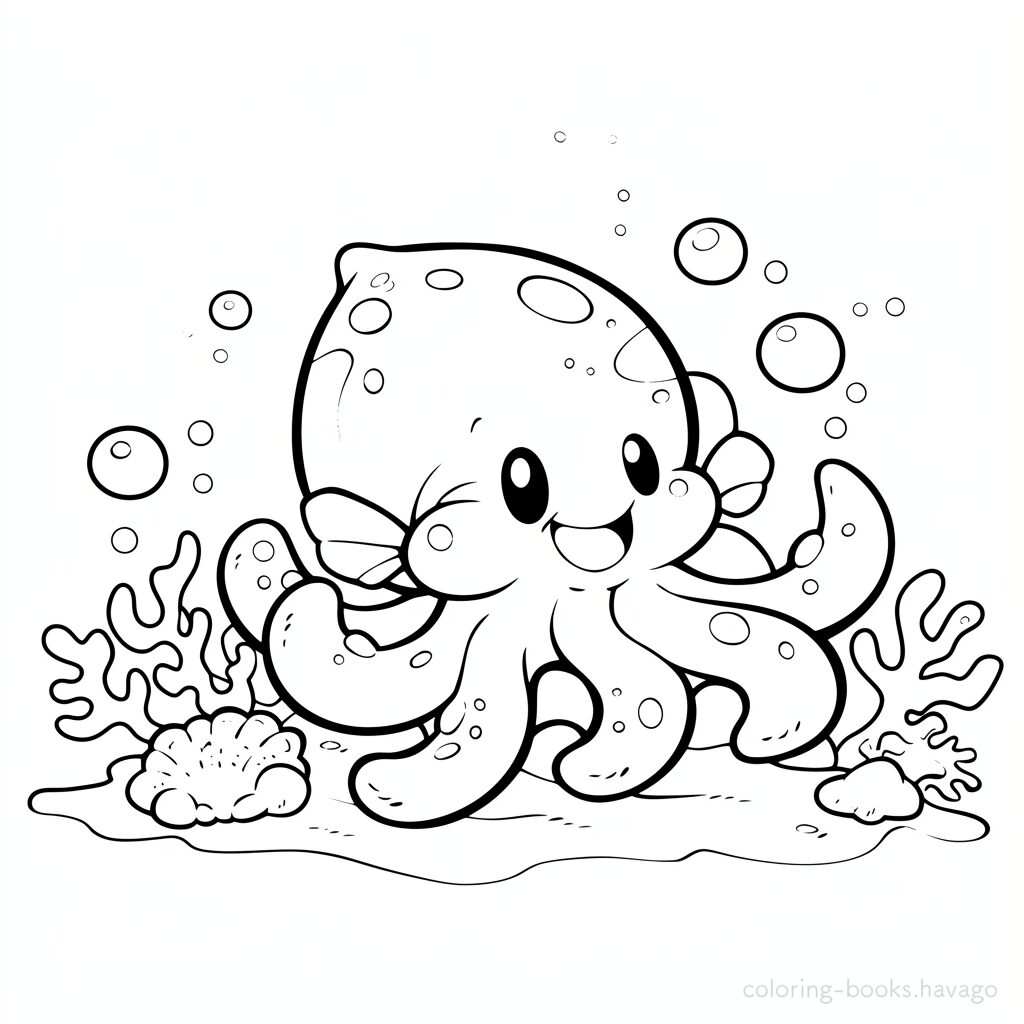 Octopus Coloring for kids | Havago
