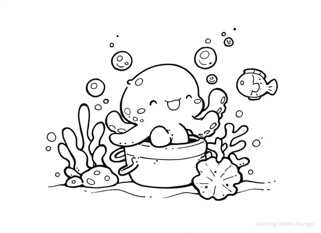 Octopus Coloring for kids | Havago