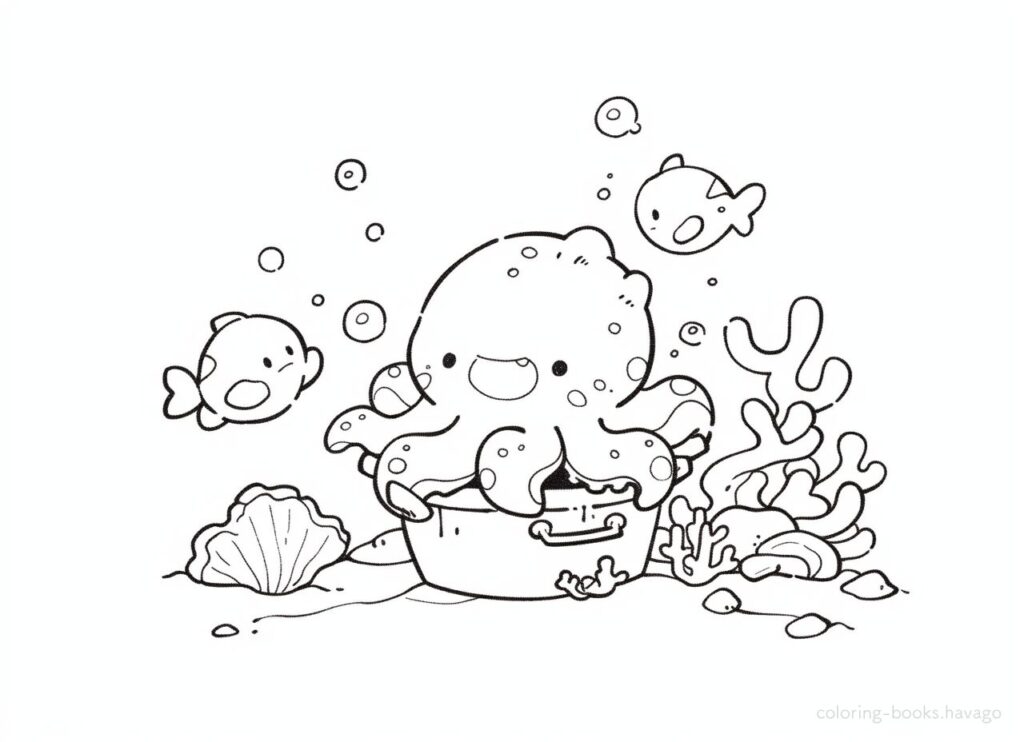 Octopus Coloring for kids | Havago