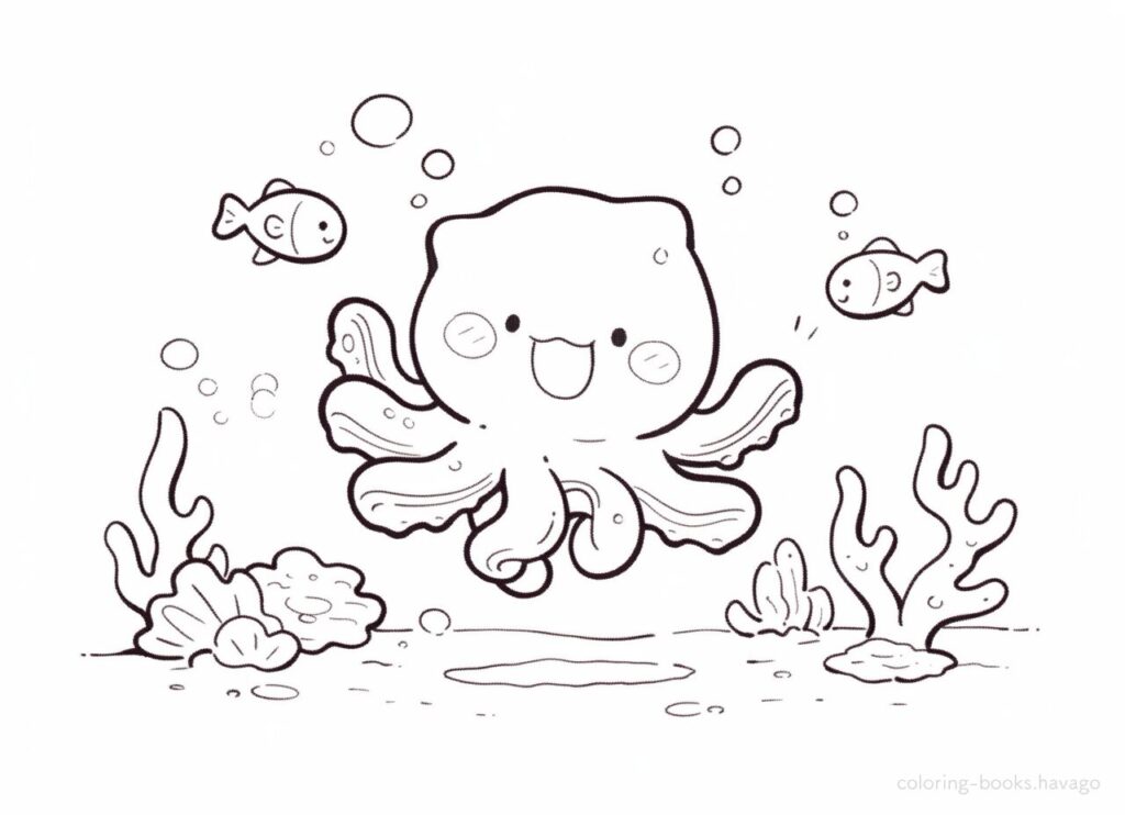 Octopus Coloring for kids | Havago