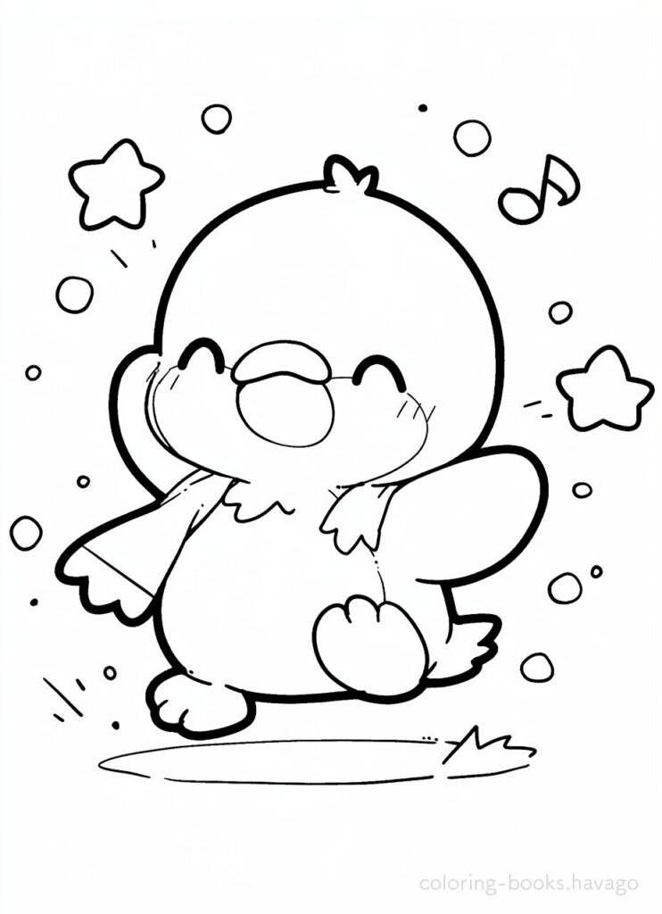 ペンギンのぬりえ | ハバゴ