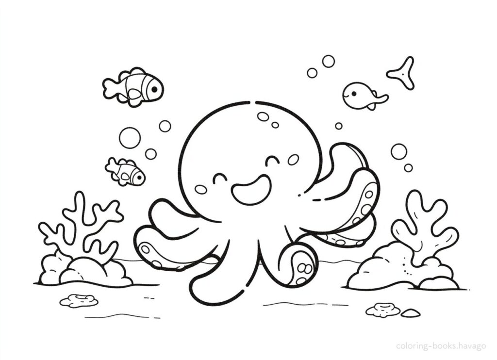 Octopus Coloring for kids | Havago