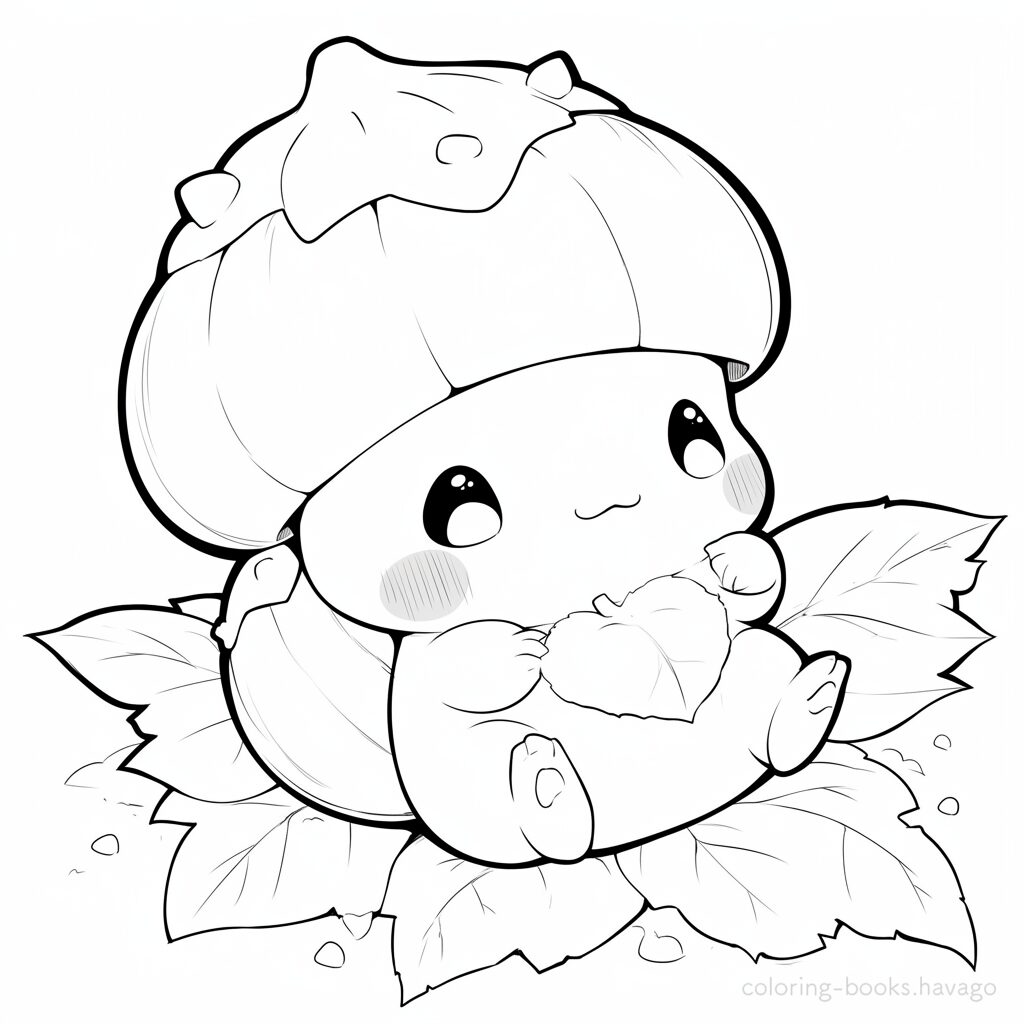 Acorn Fairy Coloring Page. | havago