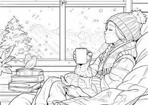 Coloring for relaxation time in a warm room on cold days. | havago