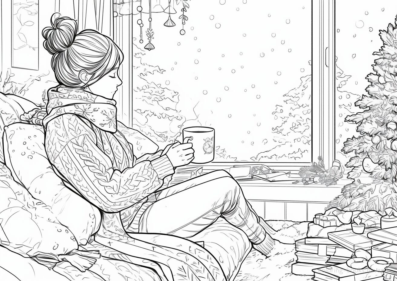 Snow Day Holiday Coloring Book. | havago