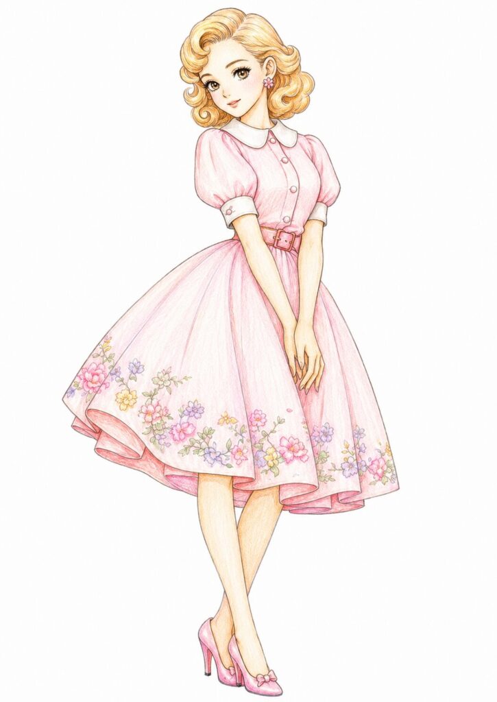 Vintage Fashion Coloring Book | Coloring-books.Havago